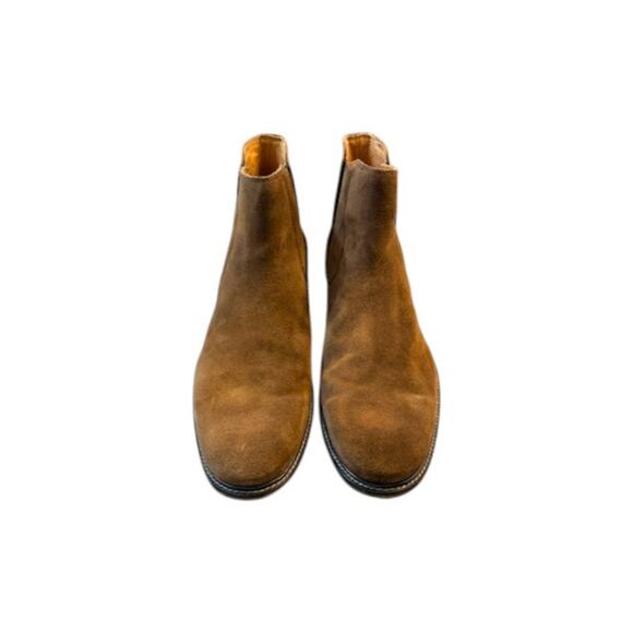 John Varvatos Ludlow Chelsea Boots 10.5 Brown Suede Italy MSRP $798 Leather main image 8